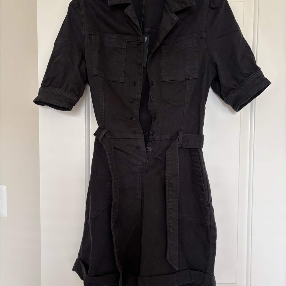 PAIGE Black Short Sleeve Romper